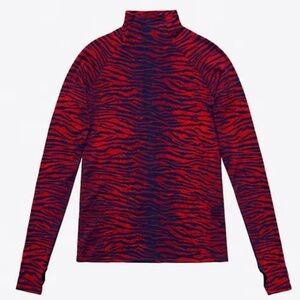 Kenzo x HM tiger print women's mock turtle neck size 2 in good condition